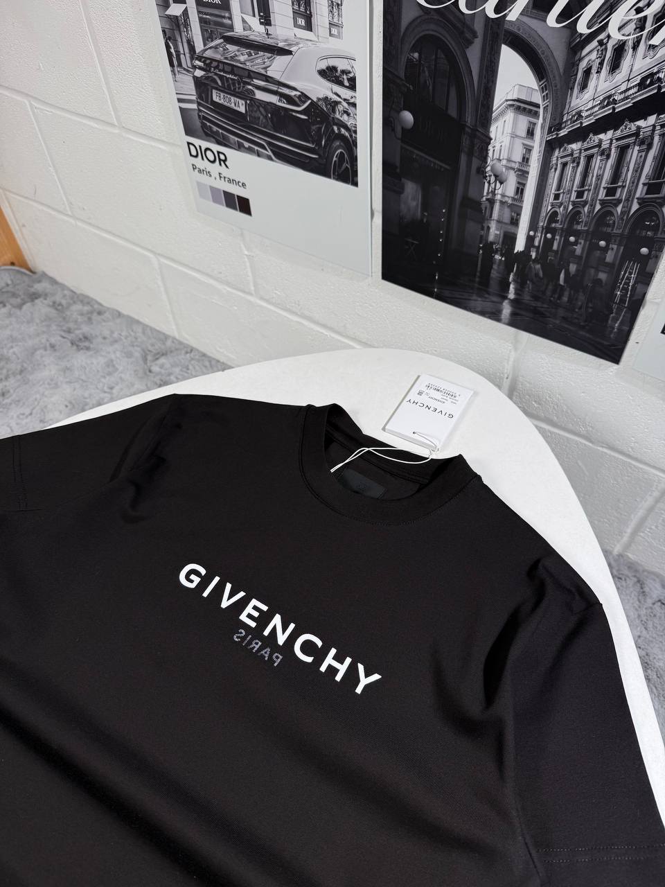 GVY PRINTED COTTON TSHIRT - BLACK