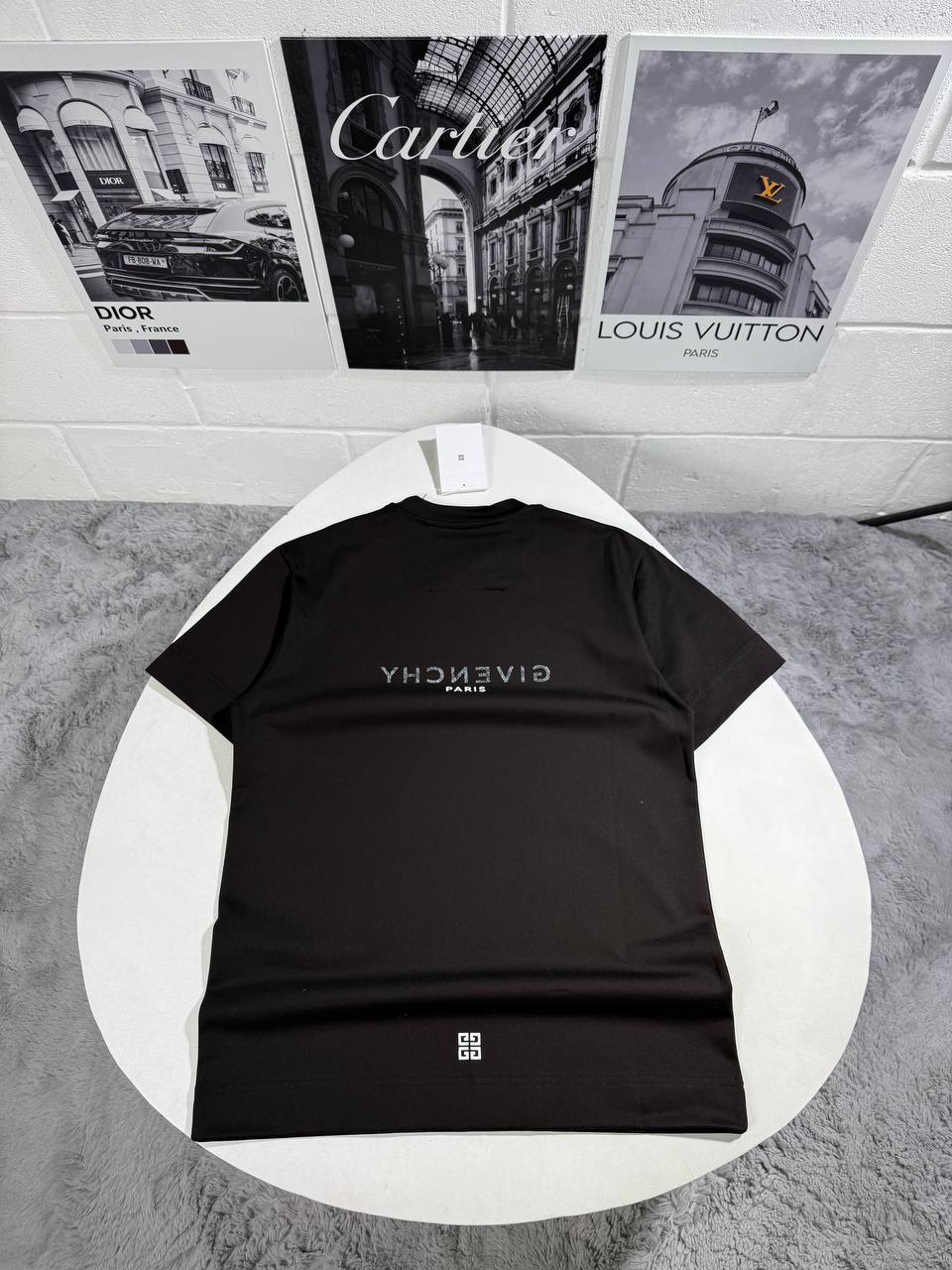 GVY PRINTED COTTON TSHIRT - BLACK