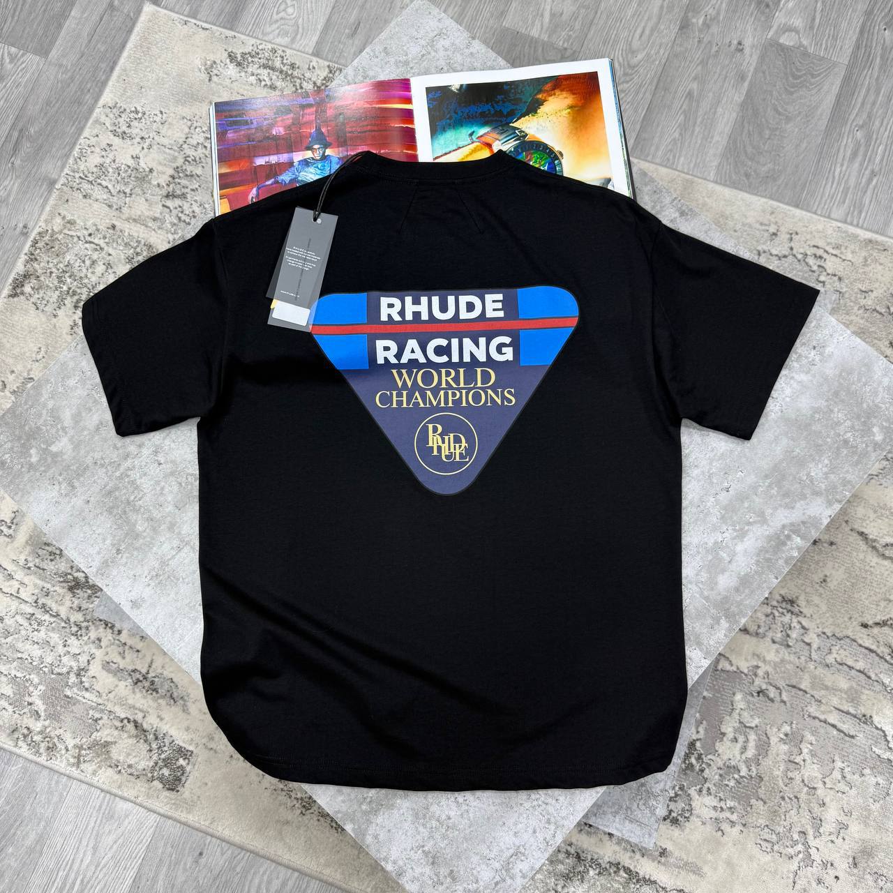 RHU RACE PATCH TSHIRT - BLACK