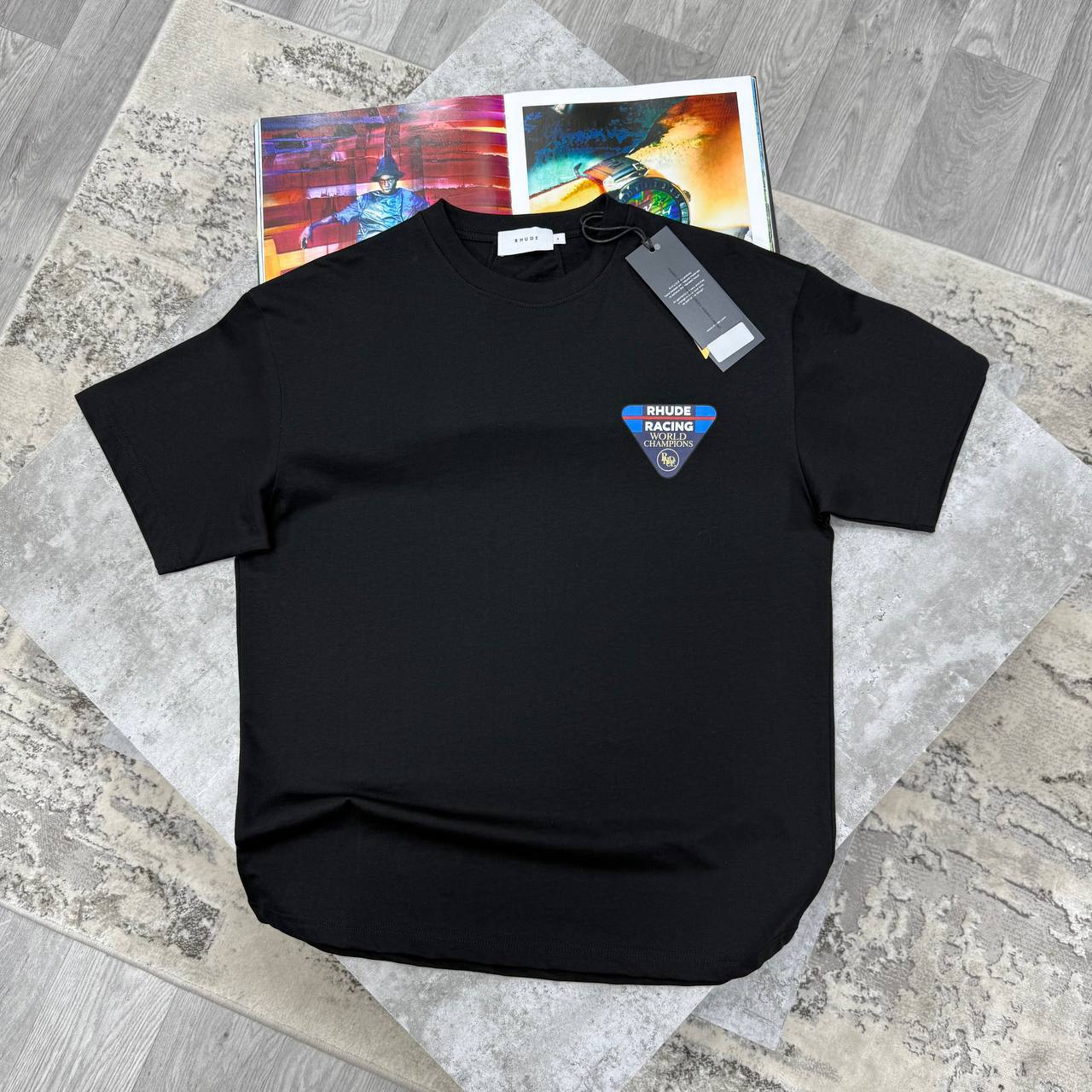 RHU RACE PATCH TSHIRT - BLACK