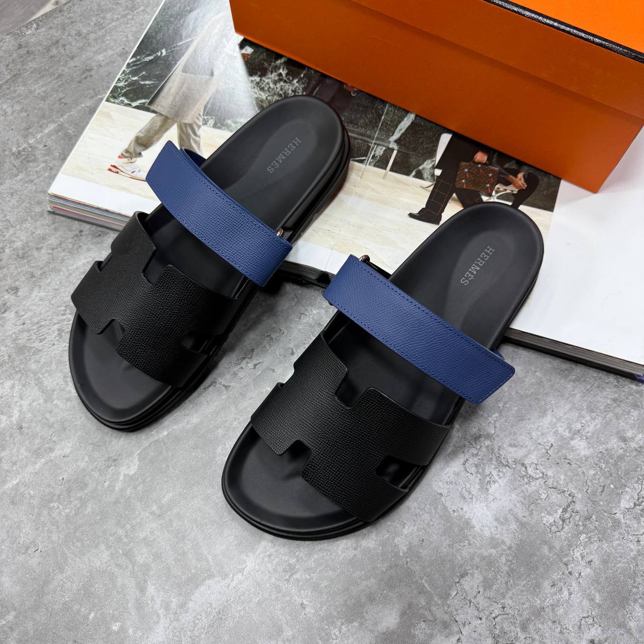 H CHYPRE SANDALS - BLACK / BLUE