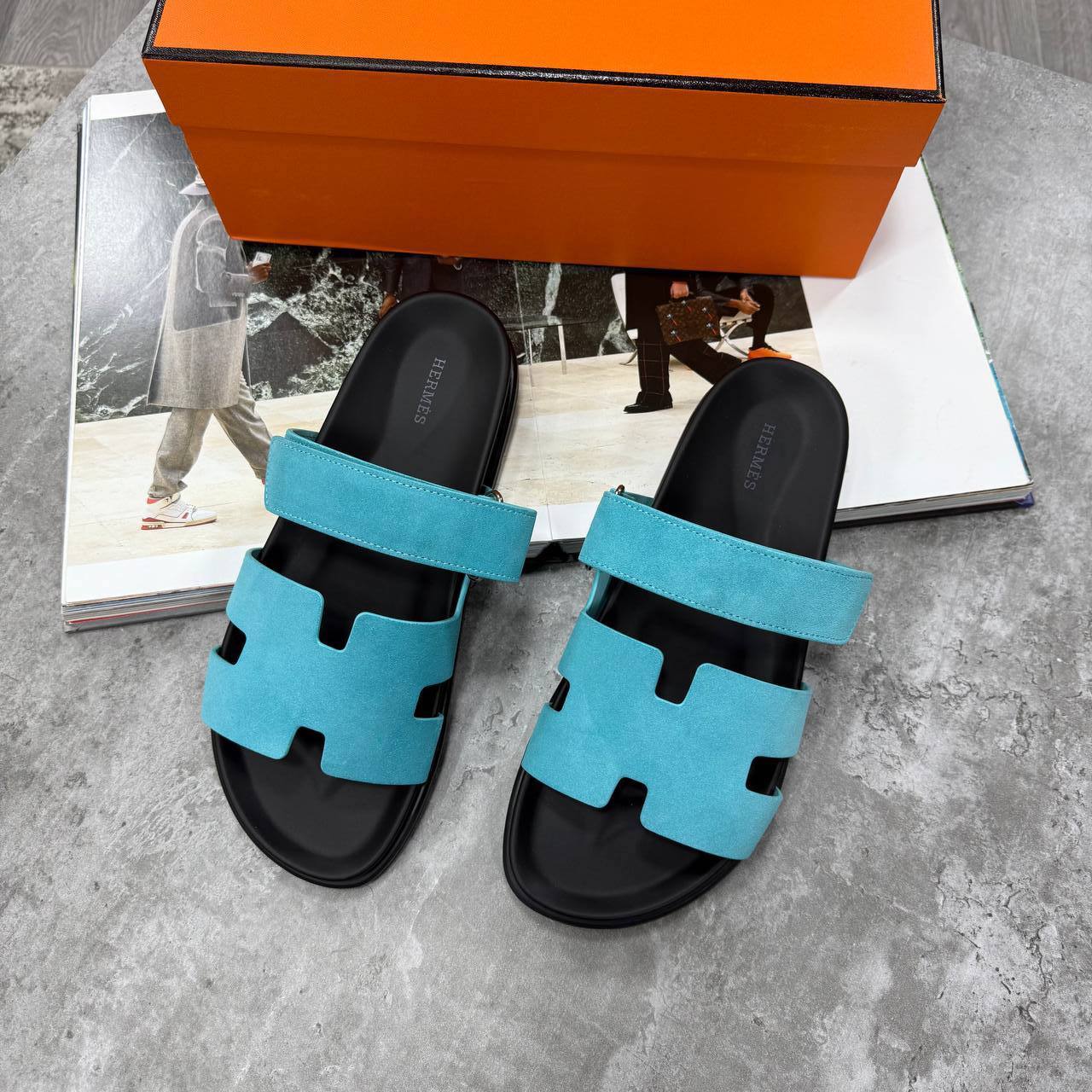 H CHYPRE SANDALS - BLEU MINÉRAL
