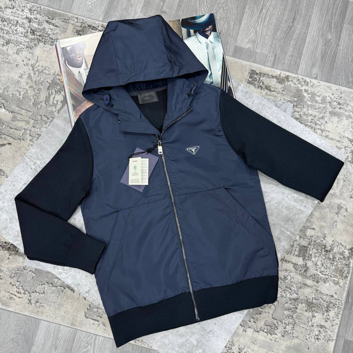 PDA CARDIGAN JACKET - NAVY