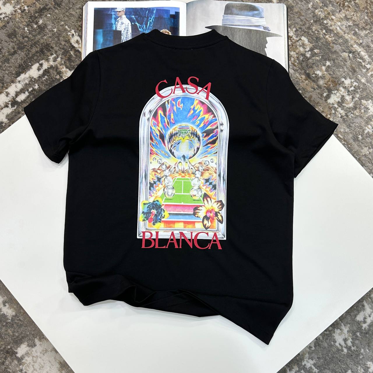 CB TENNIS LANDSCAPE TSHIRT - BLACK