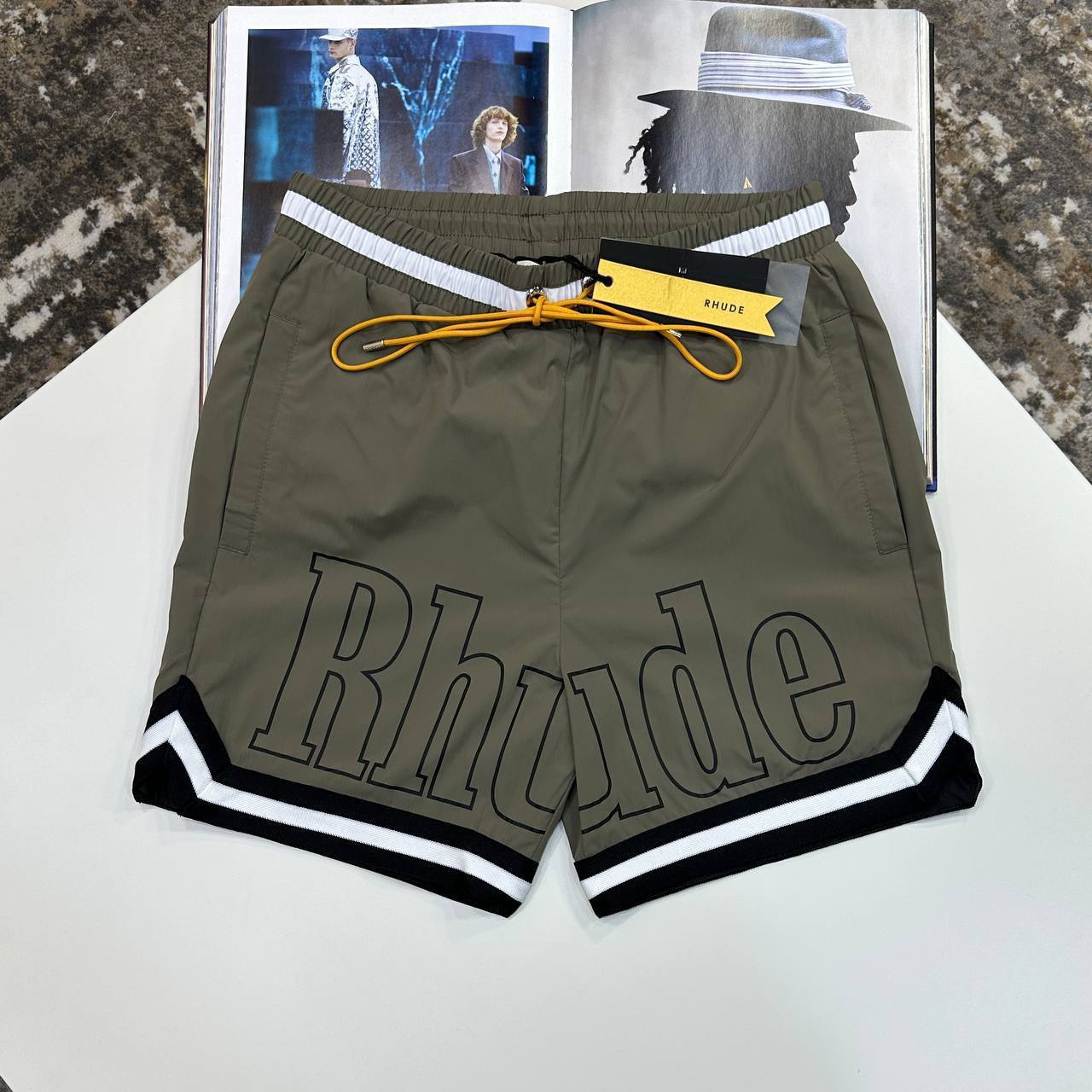 RHU SWIM SHORTS - KHAKI