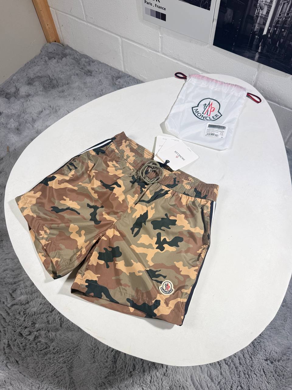 MNCLR CAMOUFLAGE SWIM SHORTS - GREEN / BROWN