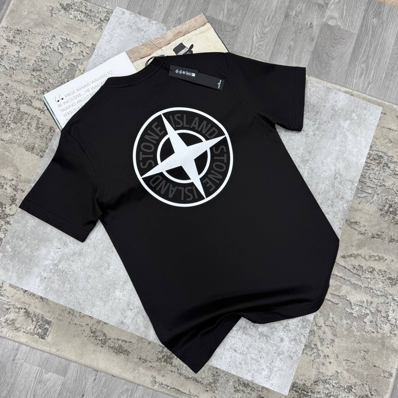 SI LOGO PRINT TSHIRT - BLACK