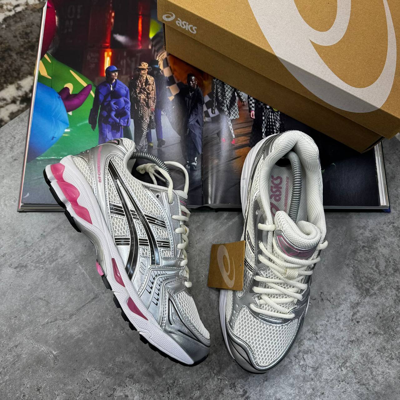 ACS GEL TRAINERS - SILVER / WHITE/PINK