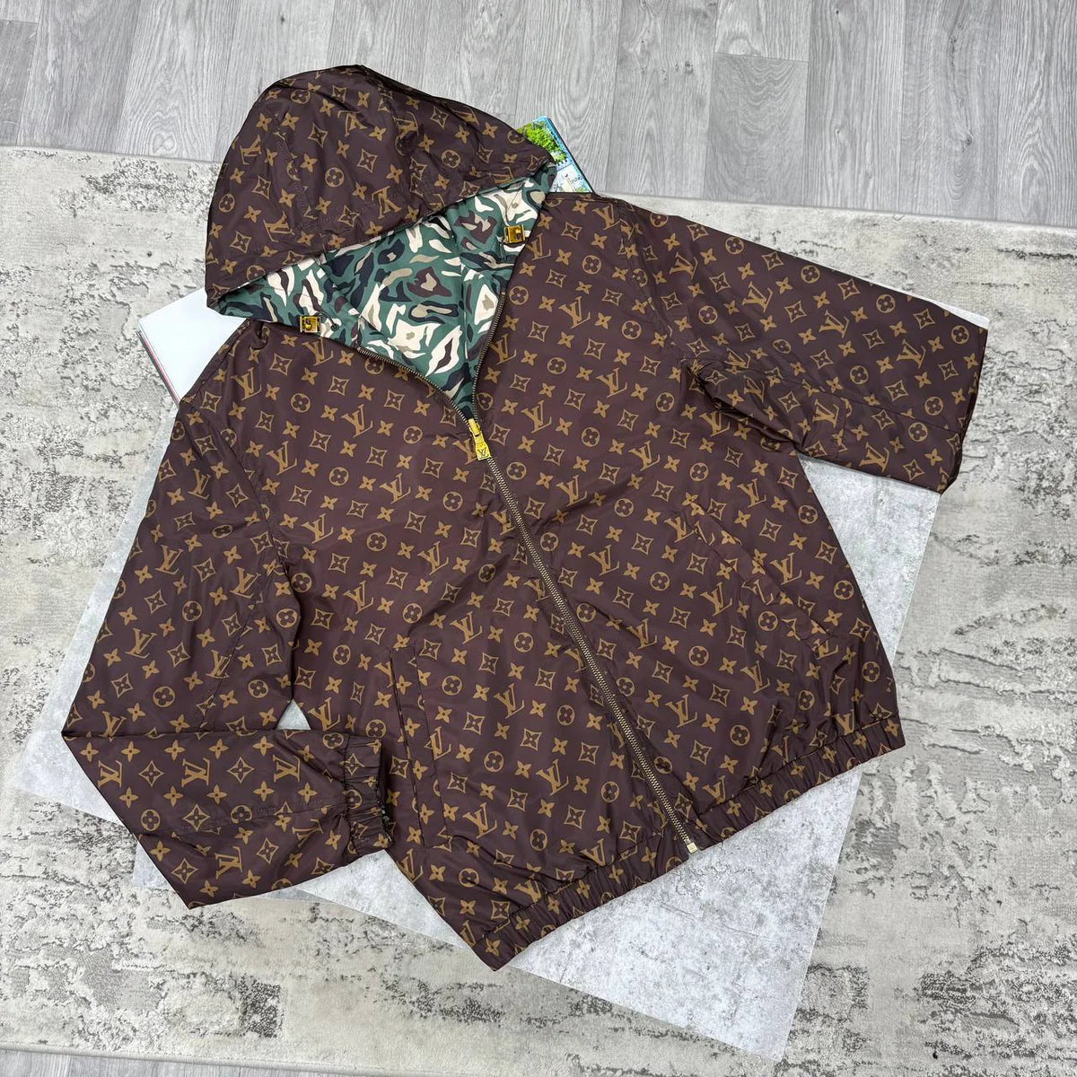LVE REVERSIBLE JACKET - FOREST GREEN / BROWN