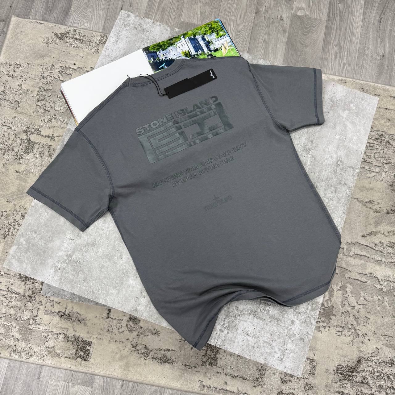 SI LOGO PRINT TSHIRT - CHARCOAL
