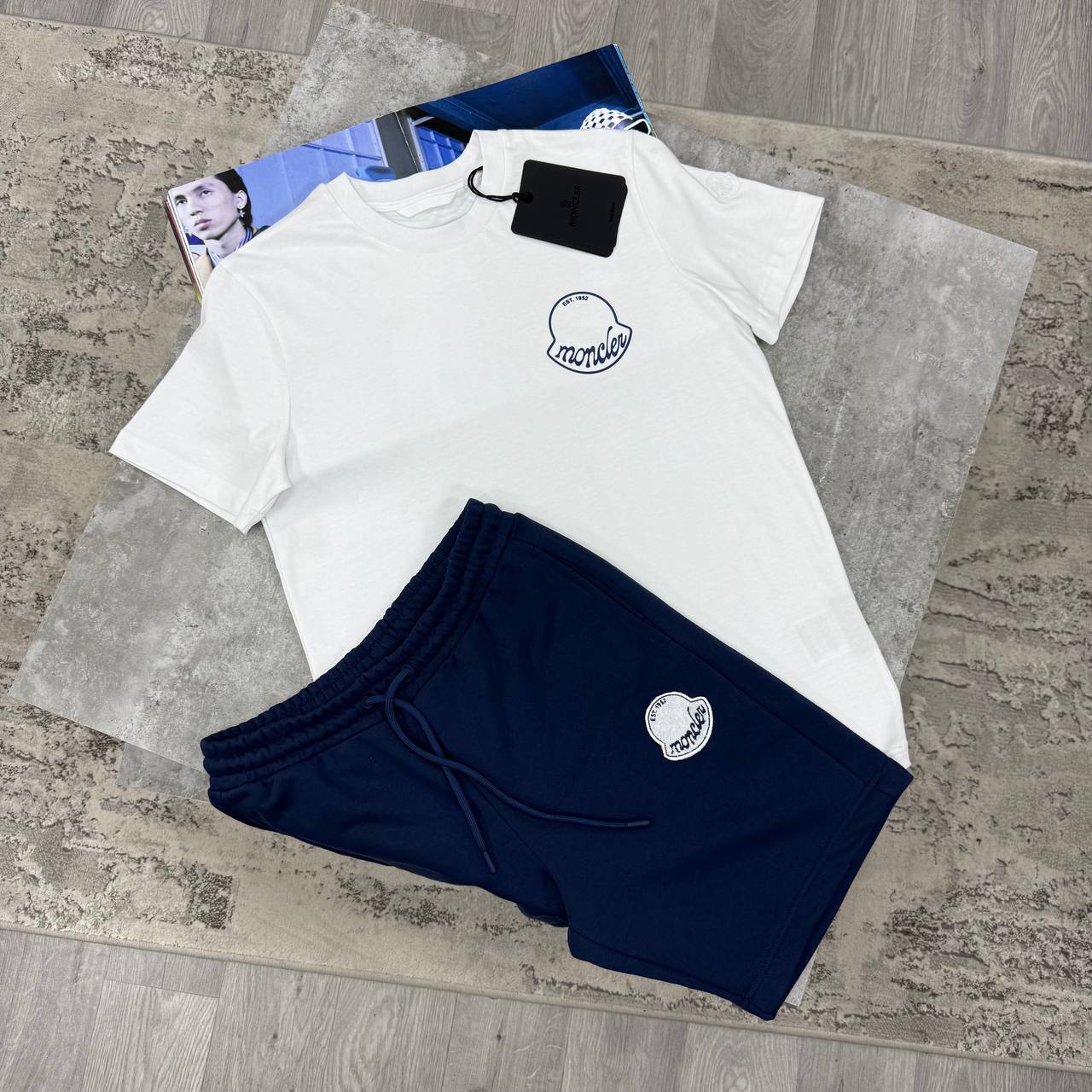 MNCLR SHORT SETS - WHITE / NAVY