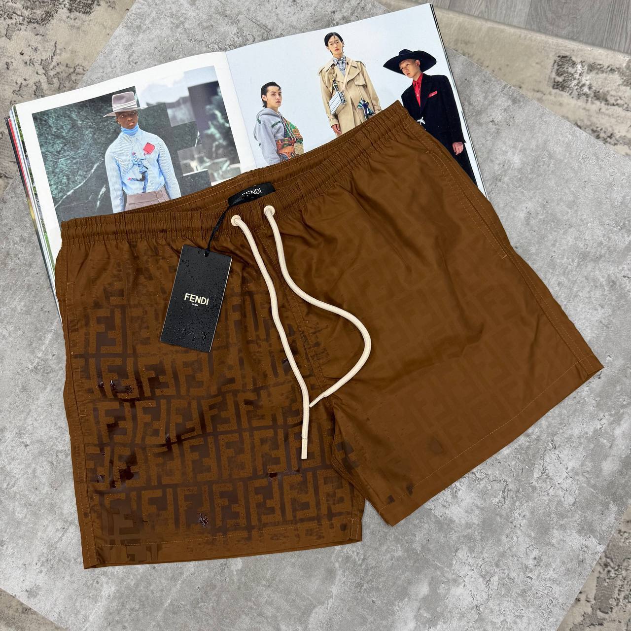 FDI SWIM SHORTS - BROWN