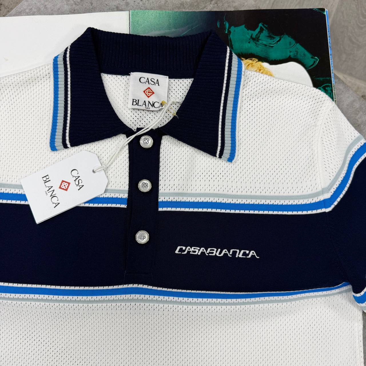 CB POLO - WHITE / BLACK