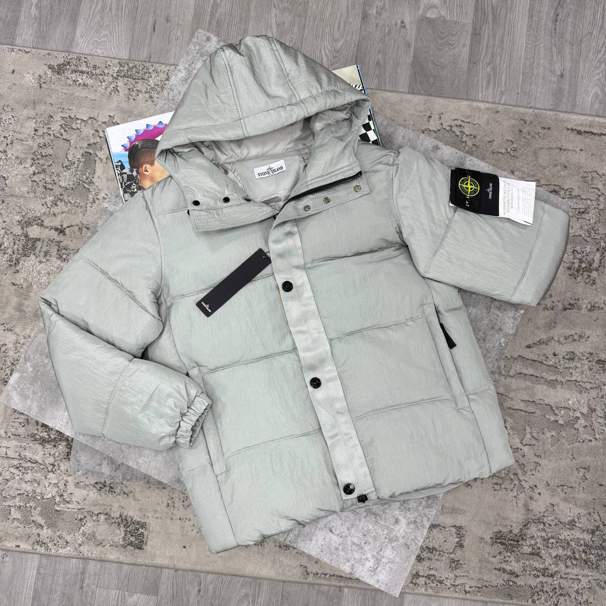 SI NYLON METAL DOWN JACKET - GREY