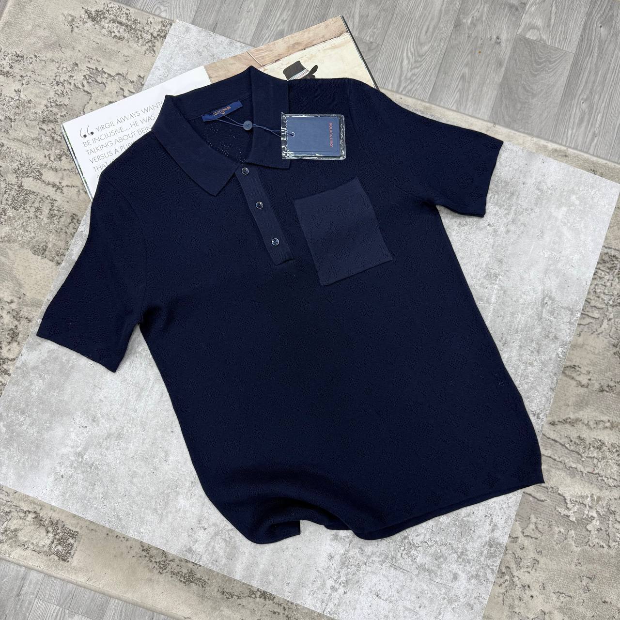 LVE KNITTED POLO - NAVY