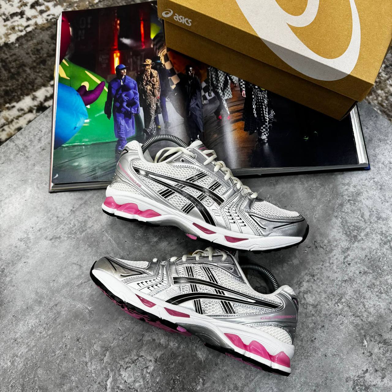 ACS GEL TRAINERS - SILVER / WHITE/PINK