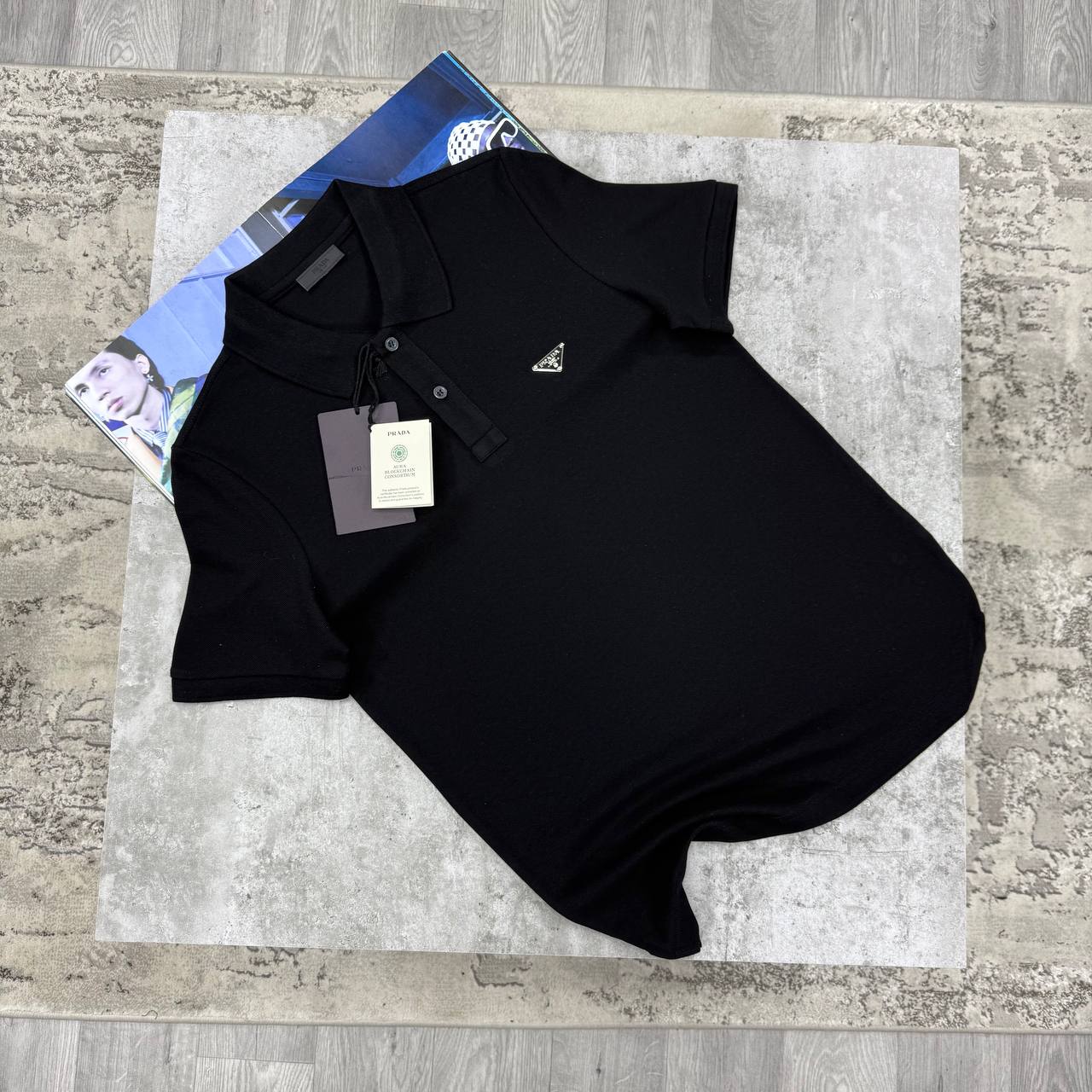 PDA METAL BADGE POLO - BLACK