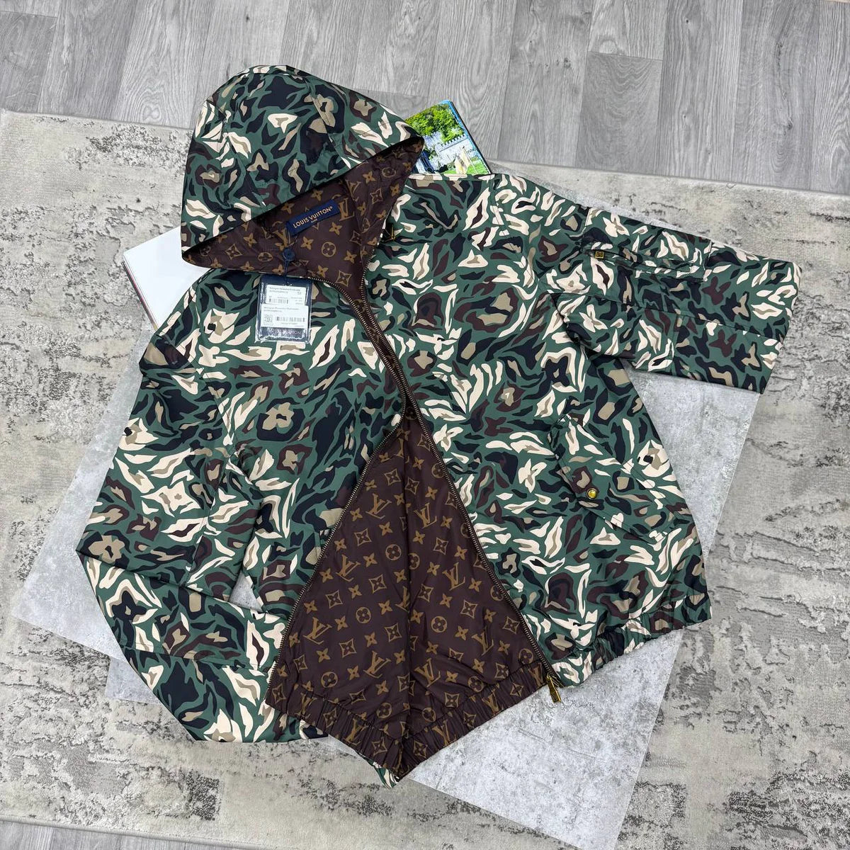 LVE REVERSIBLE JACKET - FOREST GREEN / BROWN