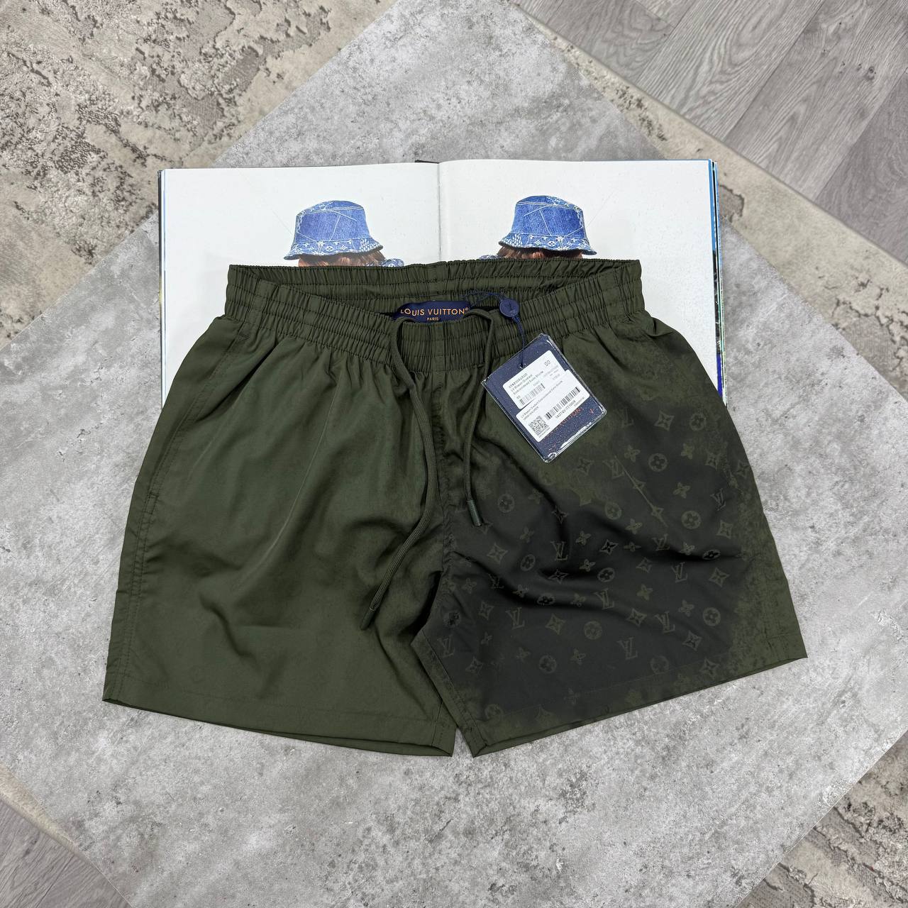 LVE SILK SWIM SHORTS - KHAKI
