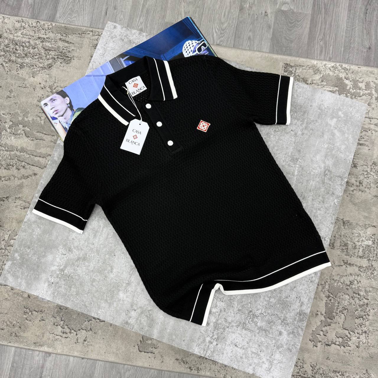 CB KNITTED POLO - BLACK