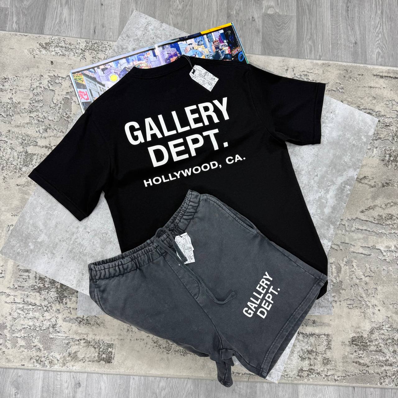 GD SHORT SETS - BLACK / GREY