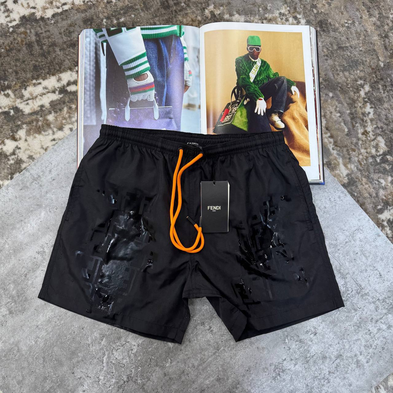 FDI SWIM SHORTS - BLACK