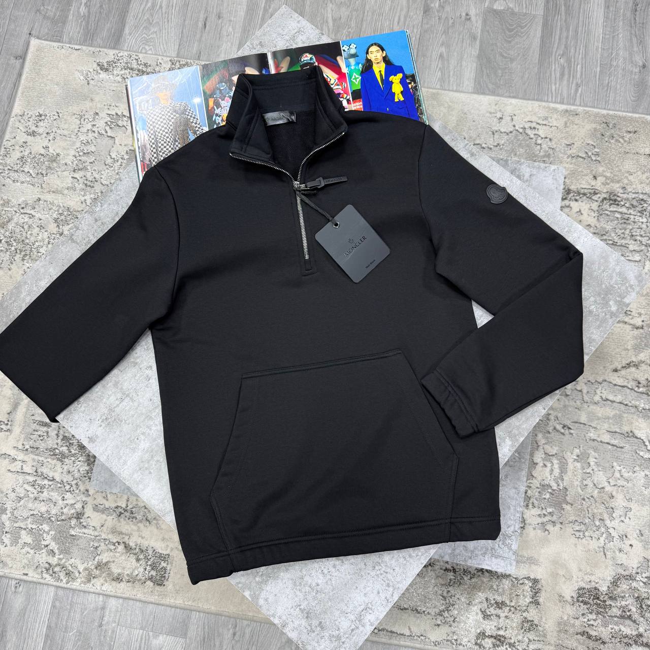 MNCLR  HALF ZIP JUMPERS - BLACK