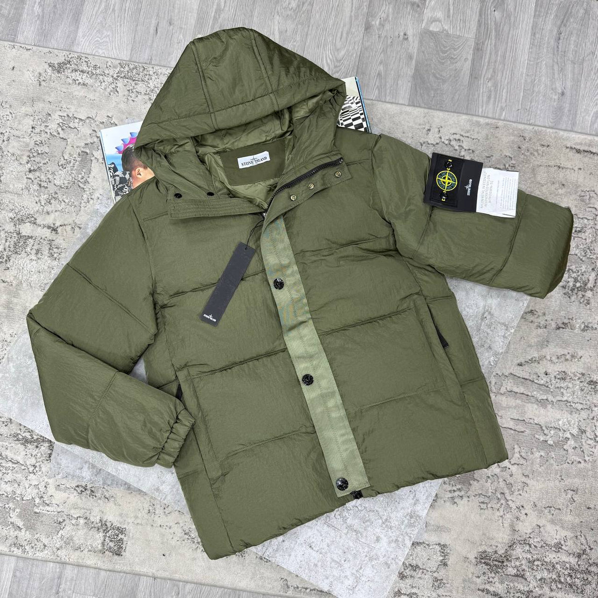 SI NYLON METAL DOWN JACKET - OLIVE