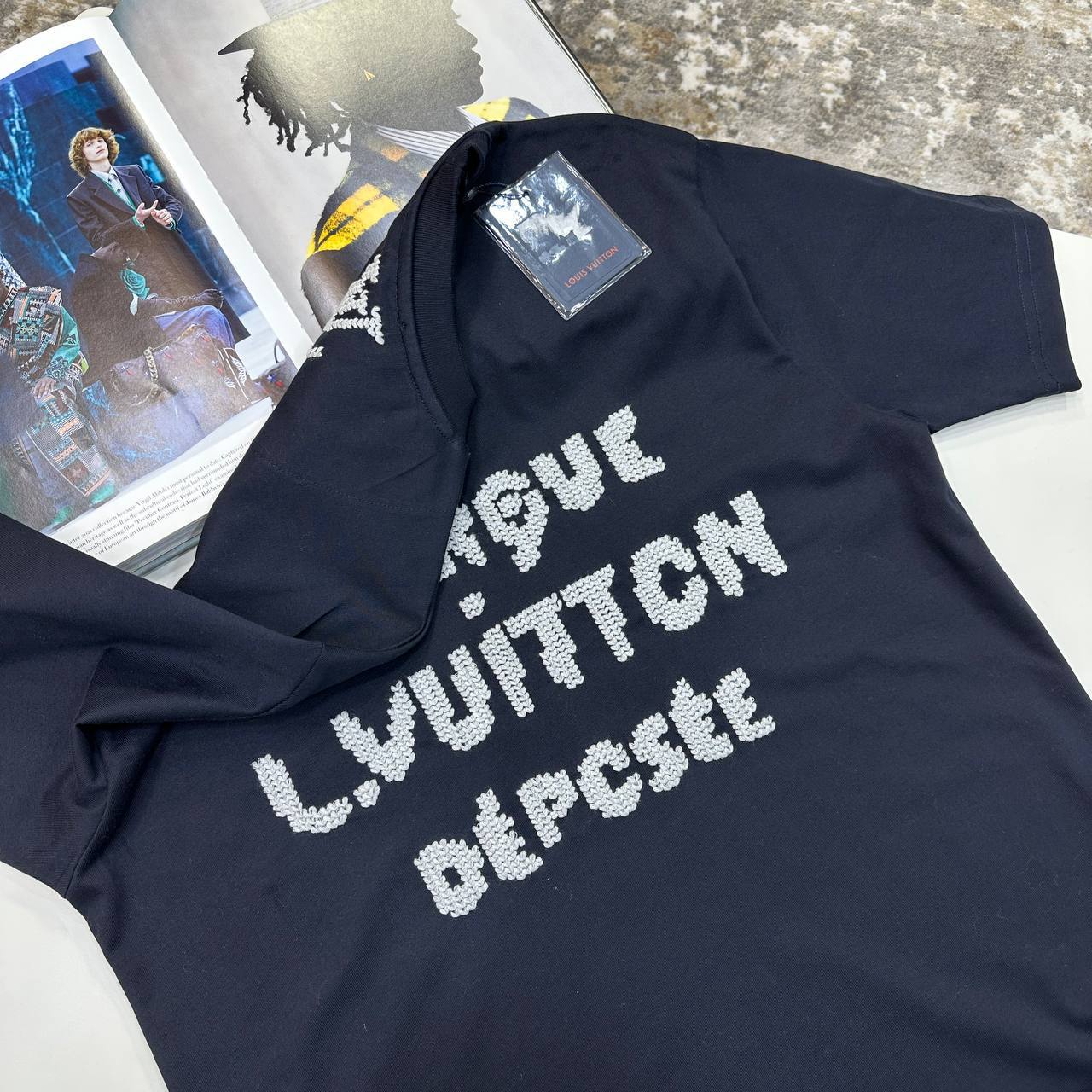 LVE MARQUE T SHIRT - NAVY