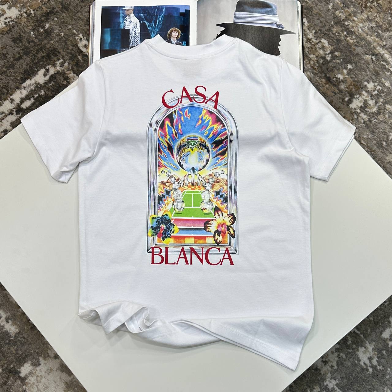 CB TENNIS LANDSCAPE TSHIRT - WHITE