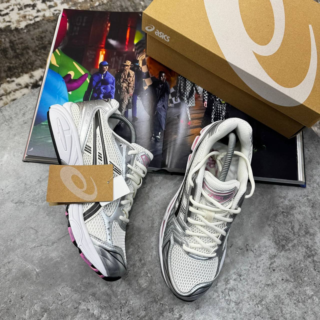 ACS GEL TRAINERS - SILVER / WHITE/PINK