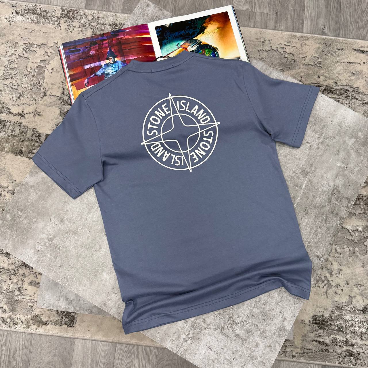 SI OUTLINE COMPASS TSHIRT - BLUE