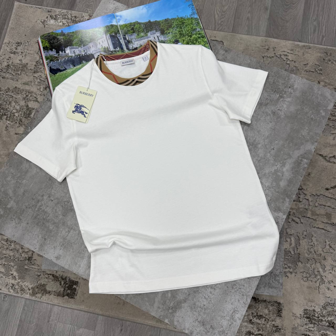 BBR COLLAR PRINT TSHIRT - WHITE