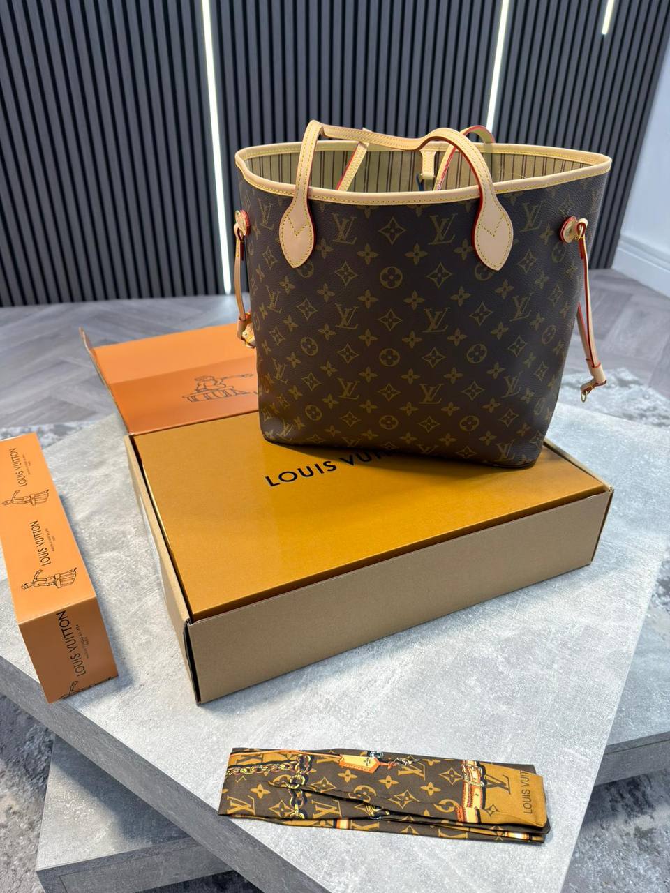 LVE NEVERFULL BAG - BROWN / BEIGE