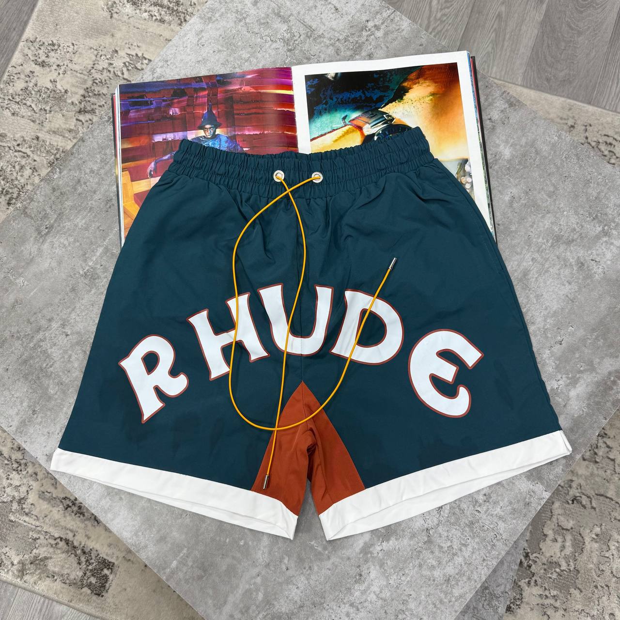 RHU TRACK SHORTS - DARK GREEN