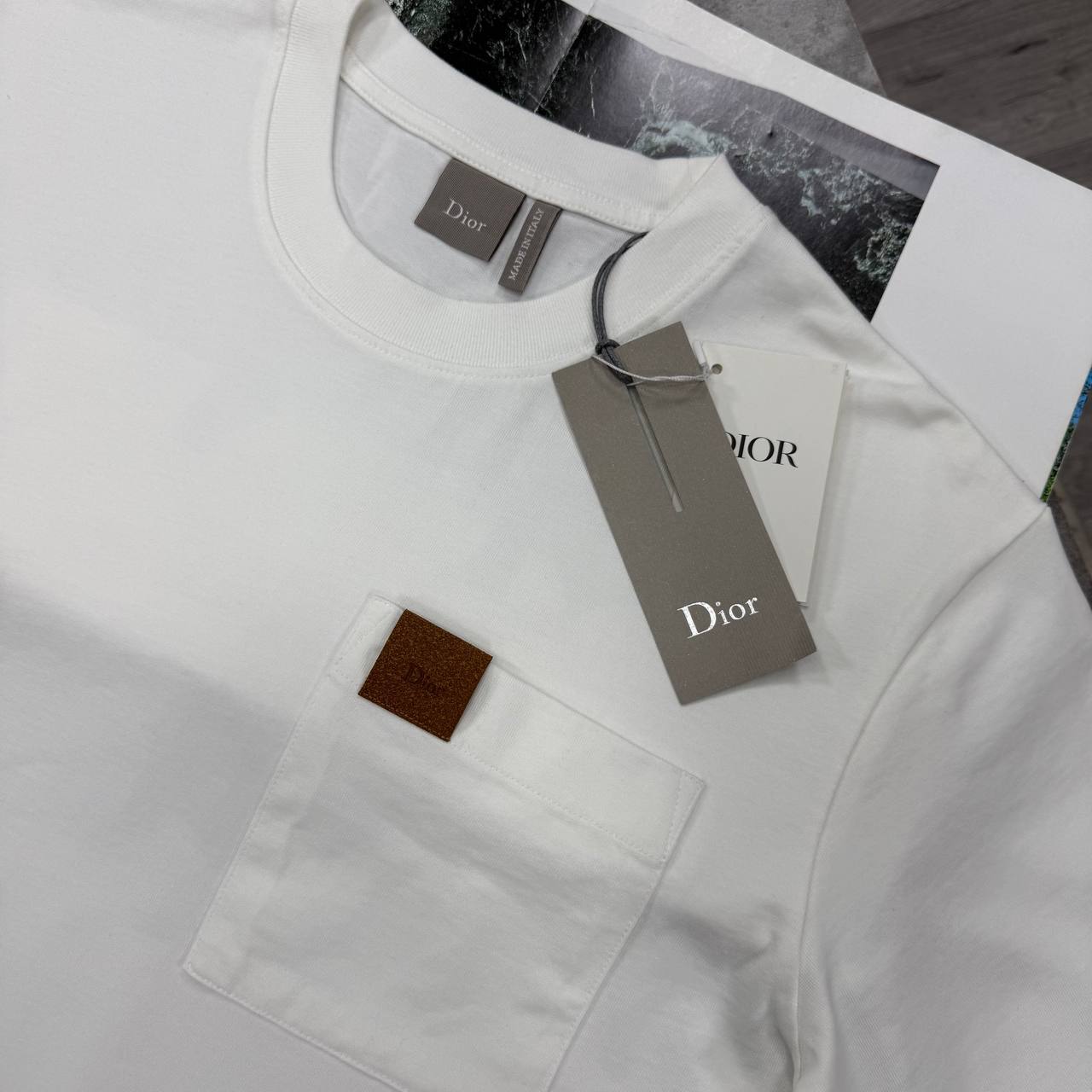 CD PATCH POCKET TSHIRT - WHITE