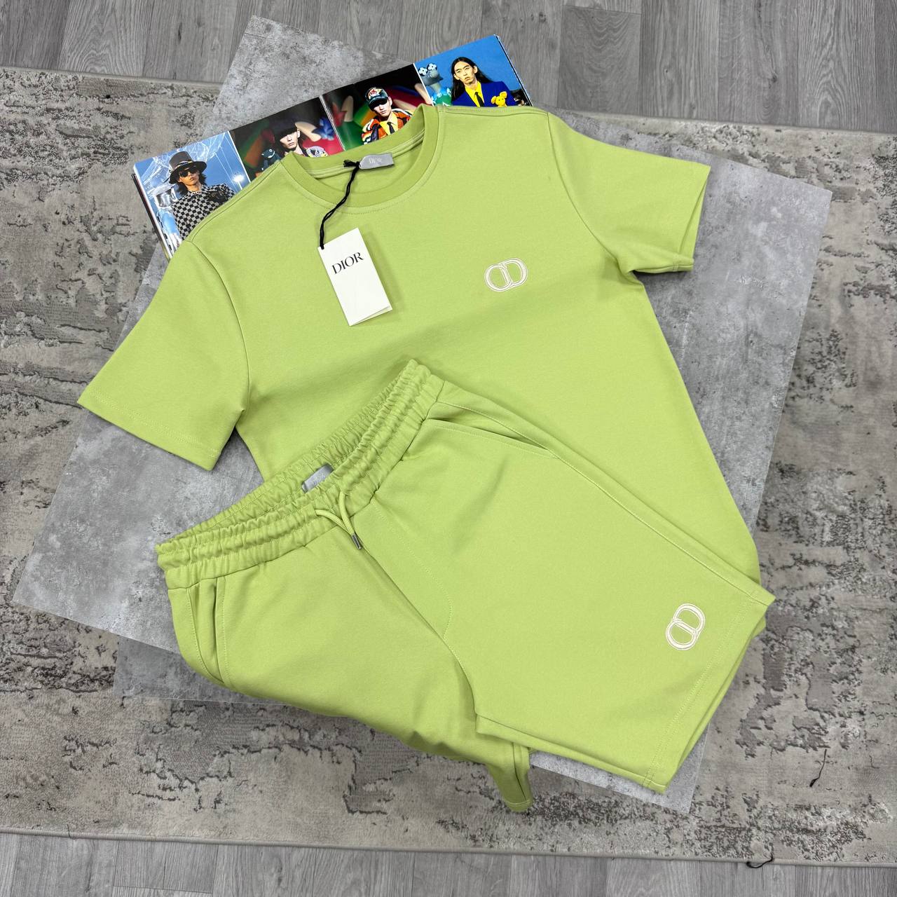 CD ICON SHORT SETS - LIME