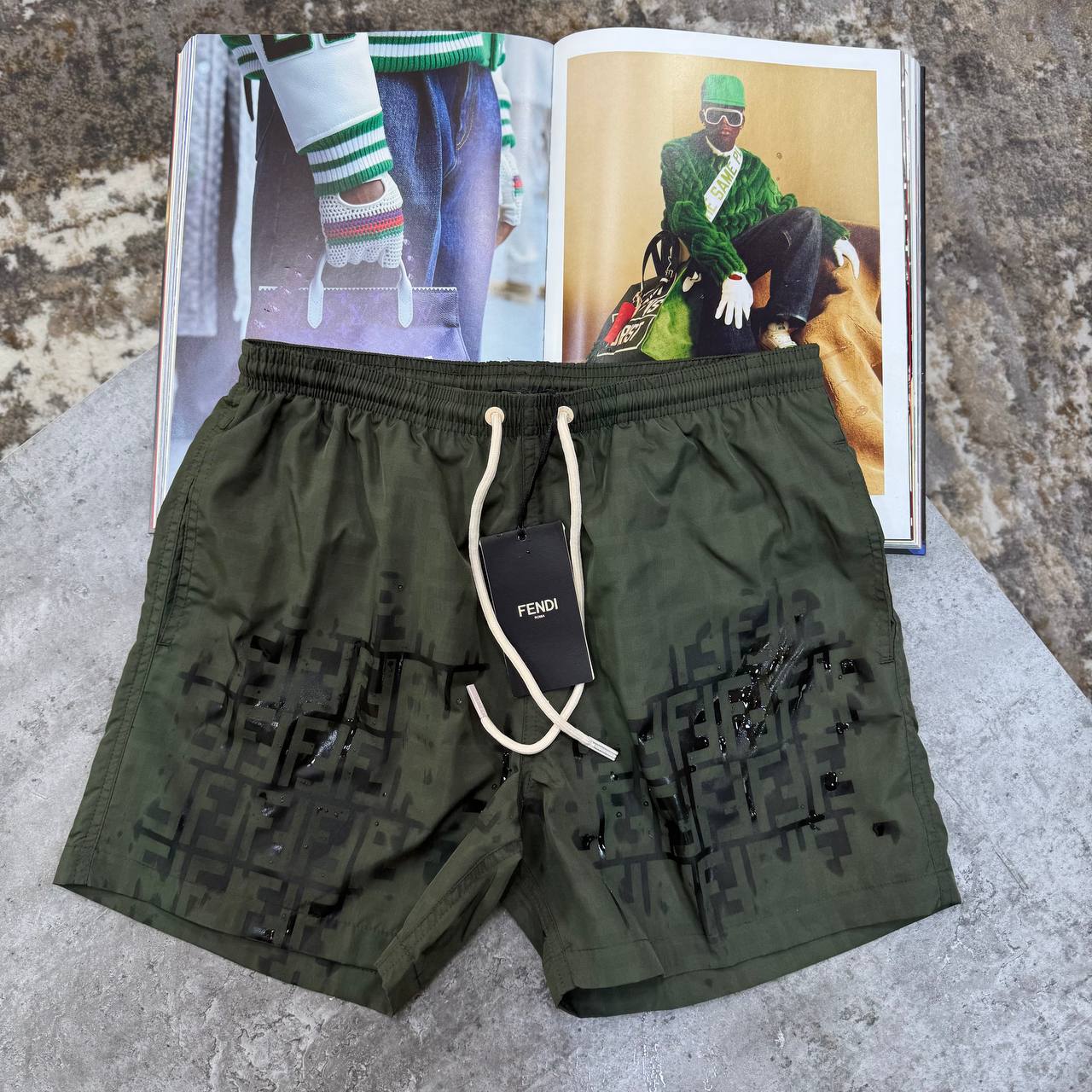 FDI SWIM SHORTS - OLIVE