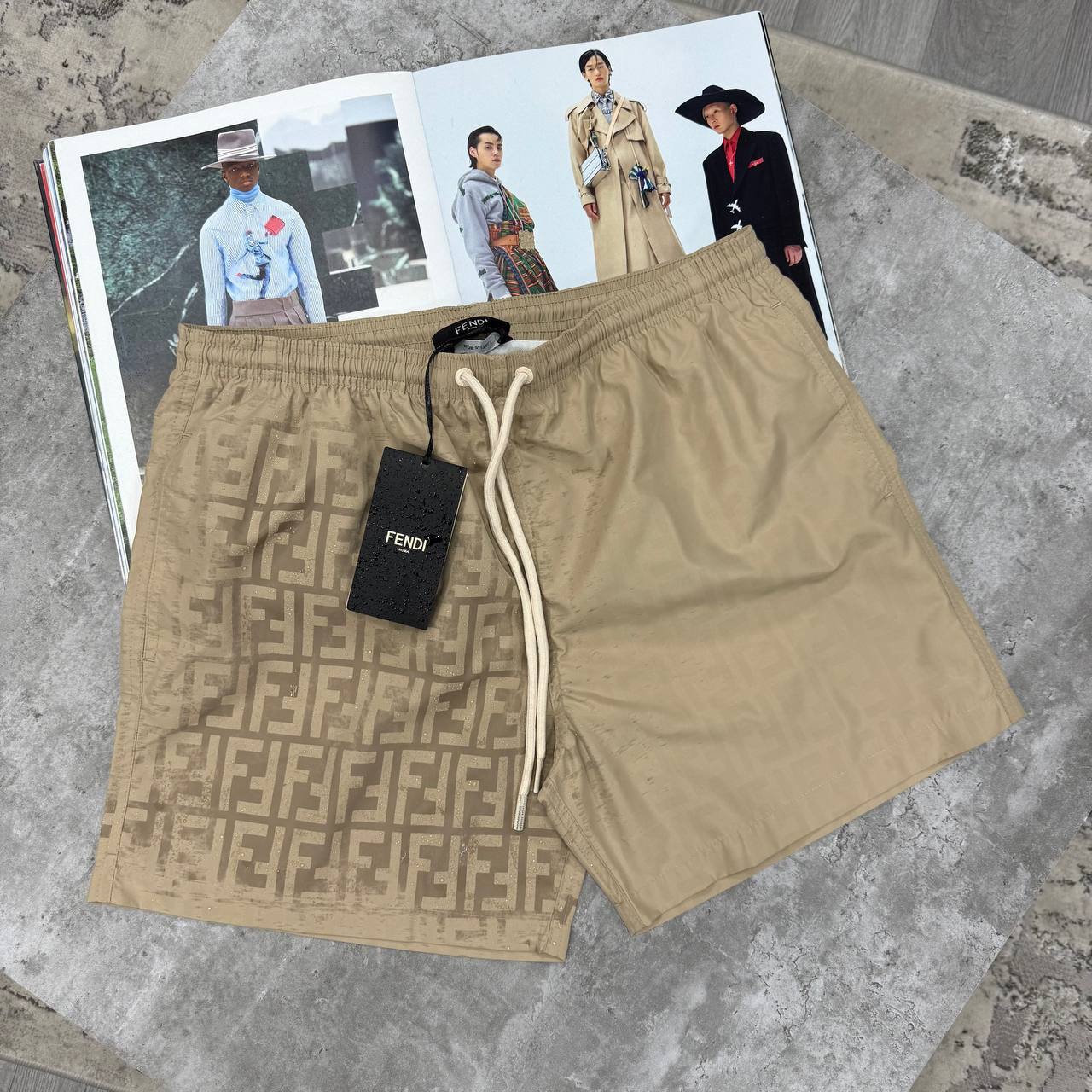 FDI SWIM SHORTS - BEIGE
