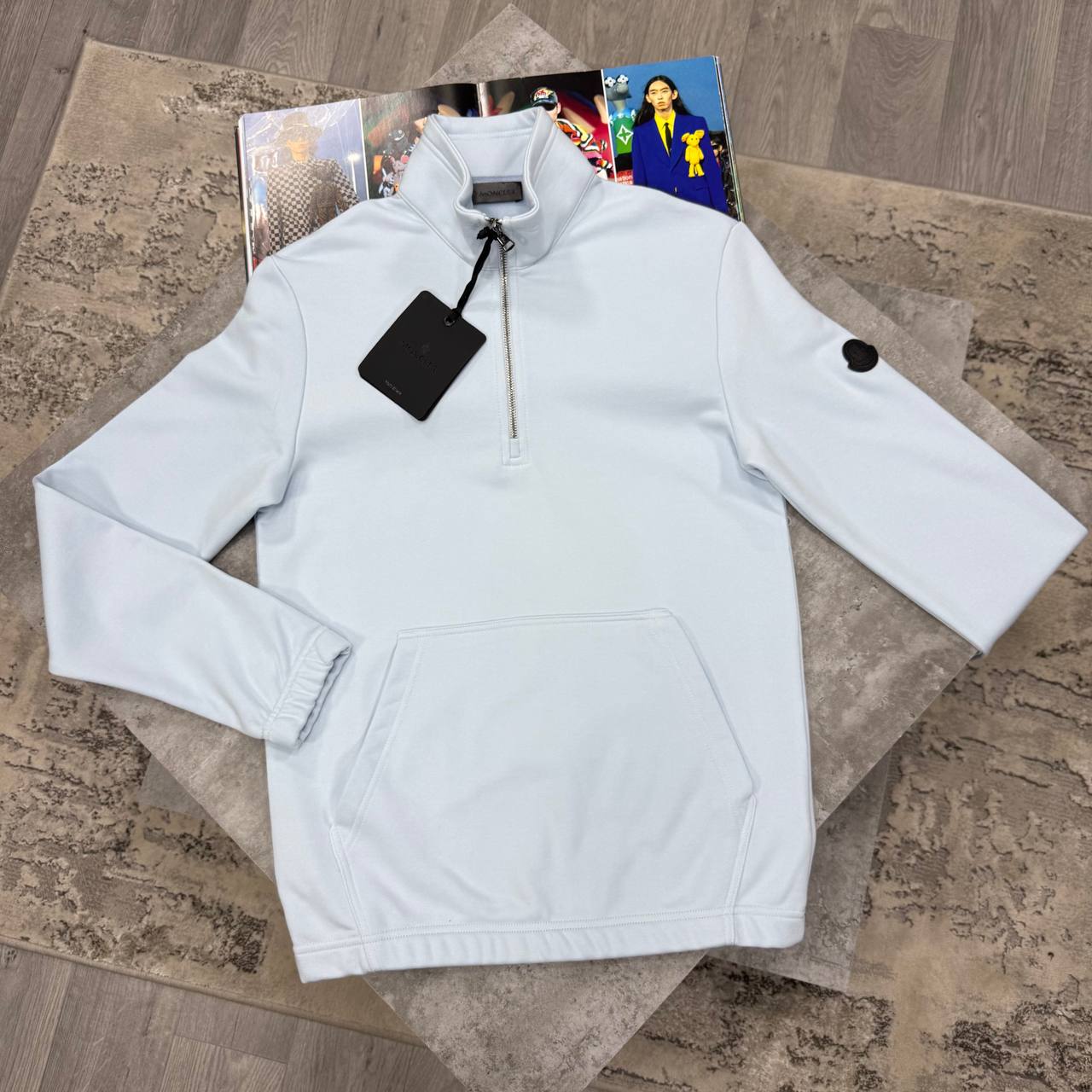 MNCLR  HALF ZIP JUMPERS - SKYBLUE