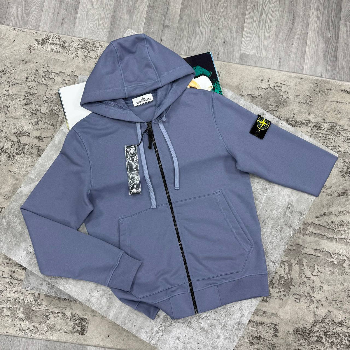SI HOODED JACKET - PALE BLUE