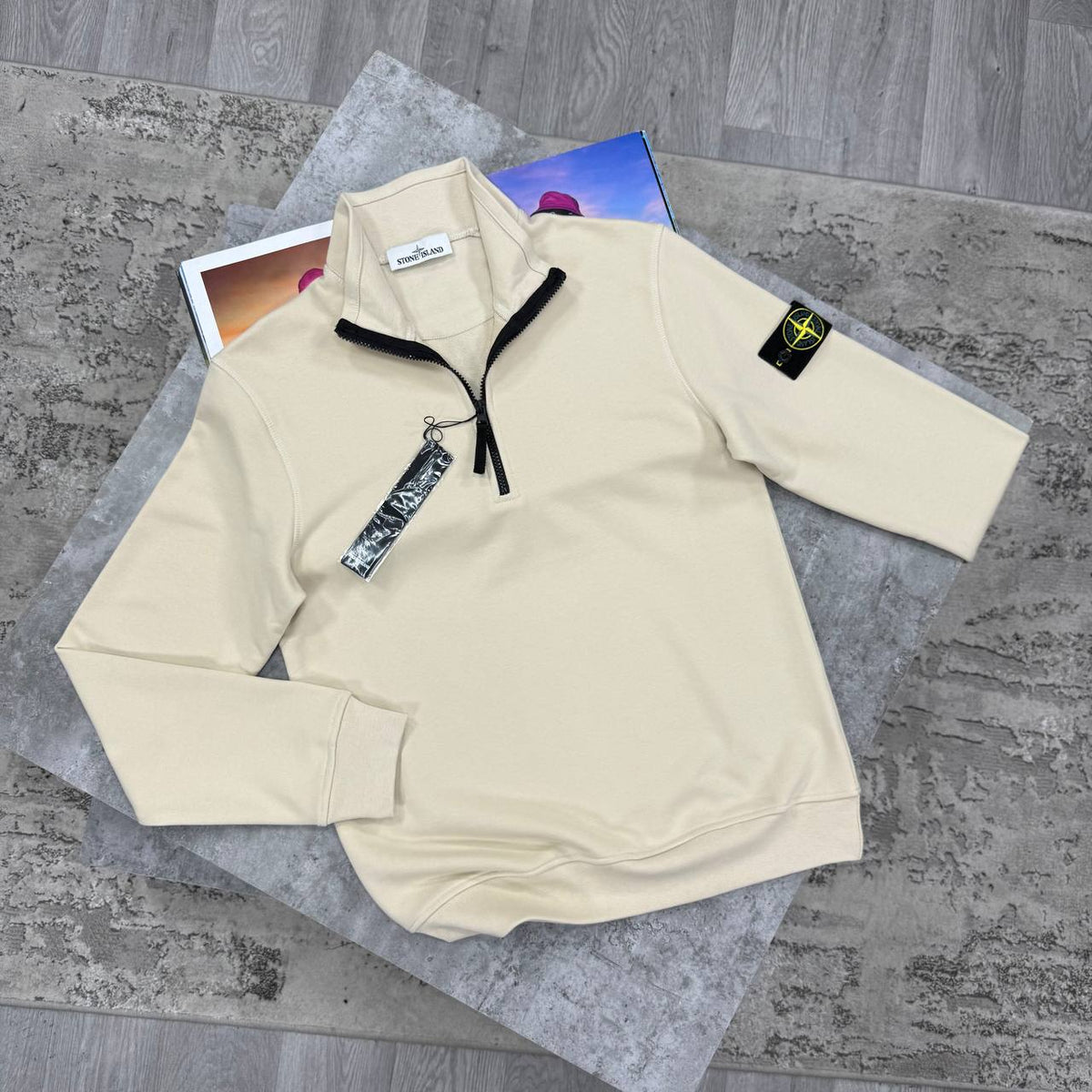 SI HALF ZIP JUMPER - BEIGE