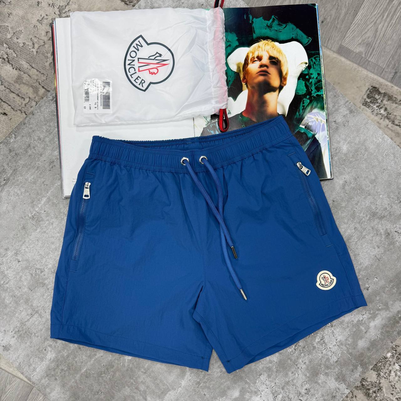 MNCLR ZIP POCKET SWIM SHORTS - COBALT BLUE