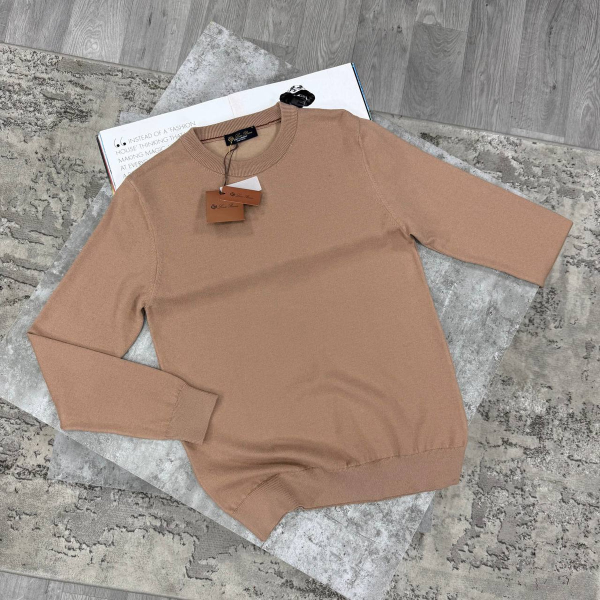 LORO KNIT JUMPER - CAMEL