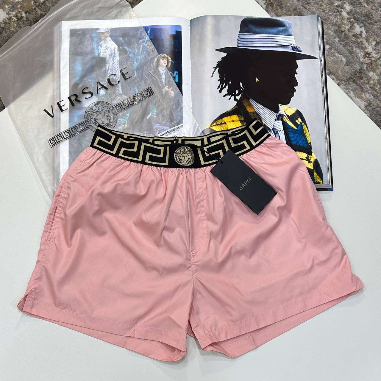 VSCE SWIM SHORTS - PINK/BLACK